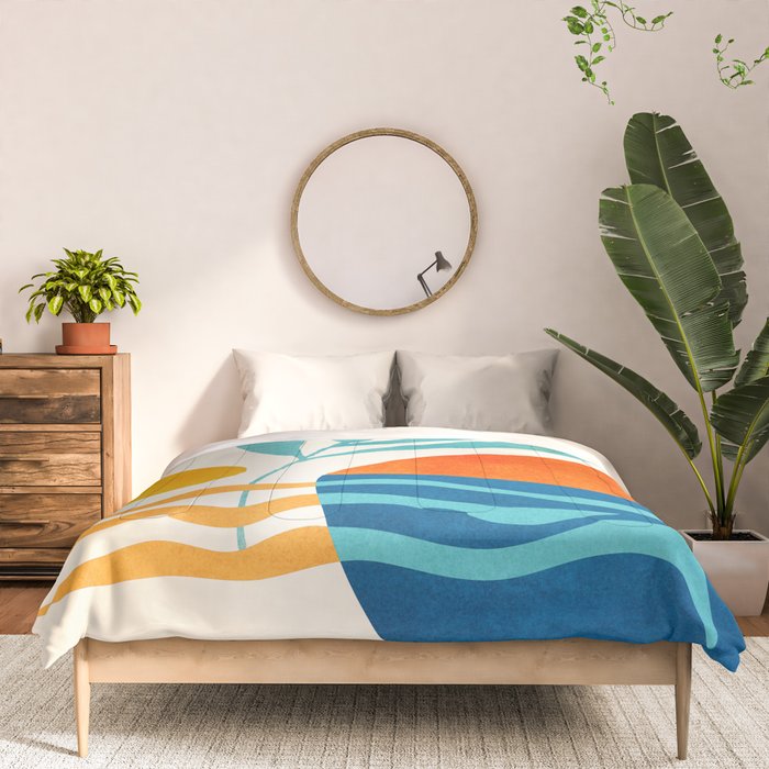 Modern Pop Abstract Landscape Comforter Gallery Image 3