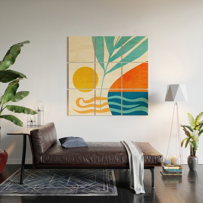 Modern Pop Abstract Landscape Wood Wall Art Gallery Image 2