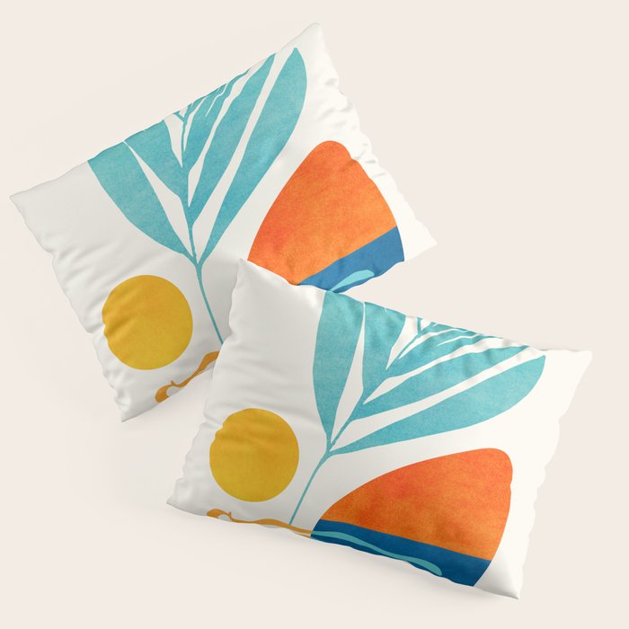 Modern Pop Abstract Landscape Pillow Sham Gallery Image 3