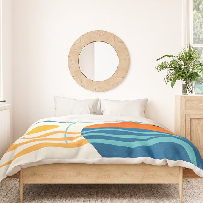 Modern Pop Abstract Landscape Duvet Cover Gallery Image 3