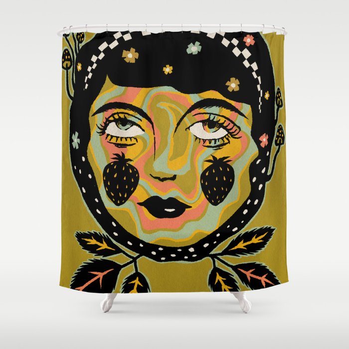 Strawberry Maiden Shower Curtain Gallery Image 1