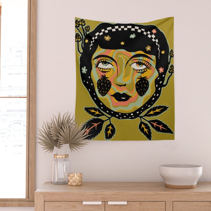 Strawberry Maiden Wall Tapestry Gallery Image 2