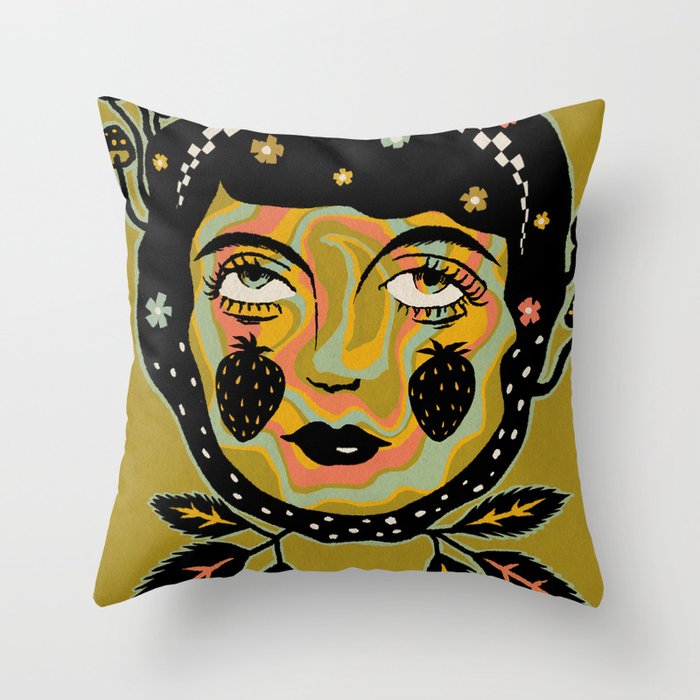 Strawberry Maiden Throw Pillow Gallery Image 6