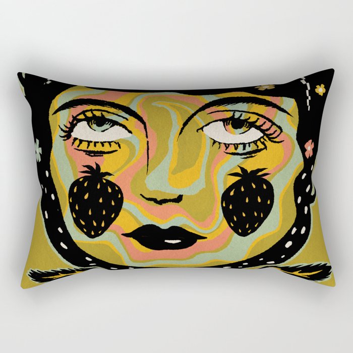 Strawberry Maiden Rectangular Pillow Gallery Image 2