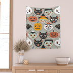 Spooky Sweet Faces Wall Tapestry Gallery Image 2