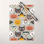 Spooky Sweet Faces Wrapping Paper Gallery Image 1