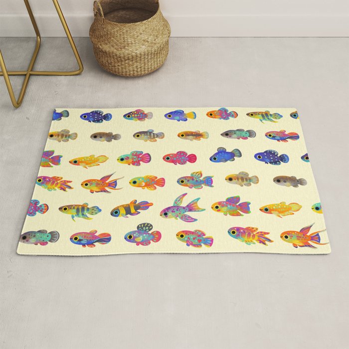 Killifish! - yellow Rug Gallery Image 1