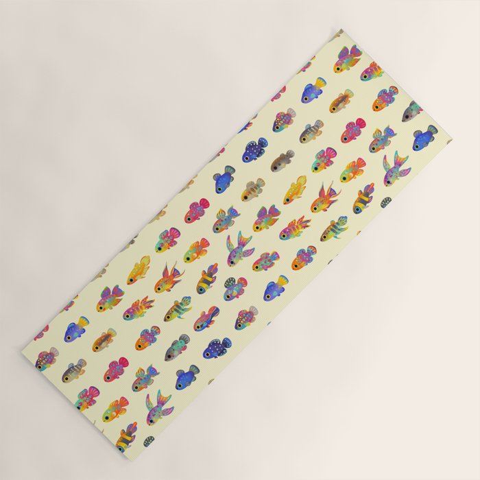 Killifish! - yellow Yoga Mat Gallery Image 1