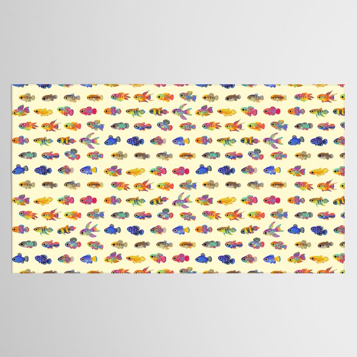 Killifish! - yellow Tablecloth Gallery Image 2