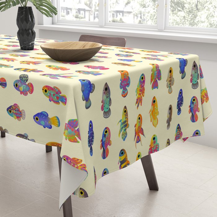 Killifish! - yellow Tablecloth Gallery Image 3