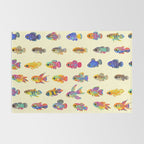 Killifish! - yellow Rug Gallery Image 2