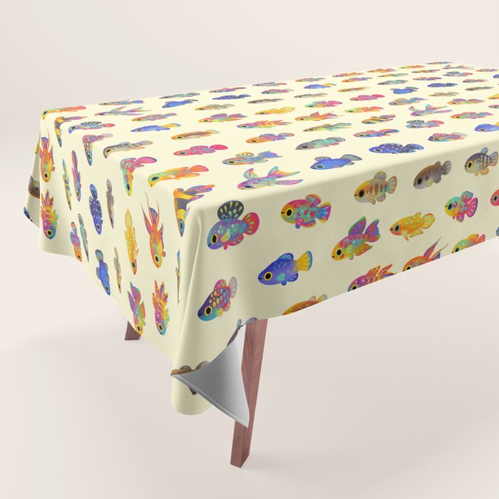 Killifish! - yellow Tablecloth Gallery Image 1