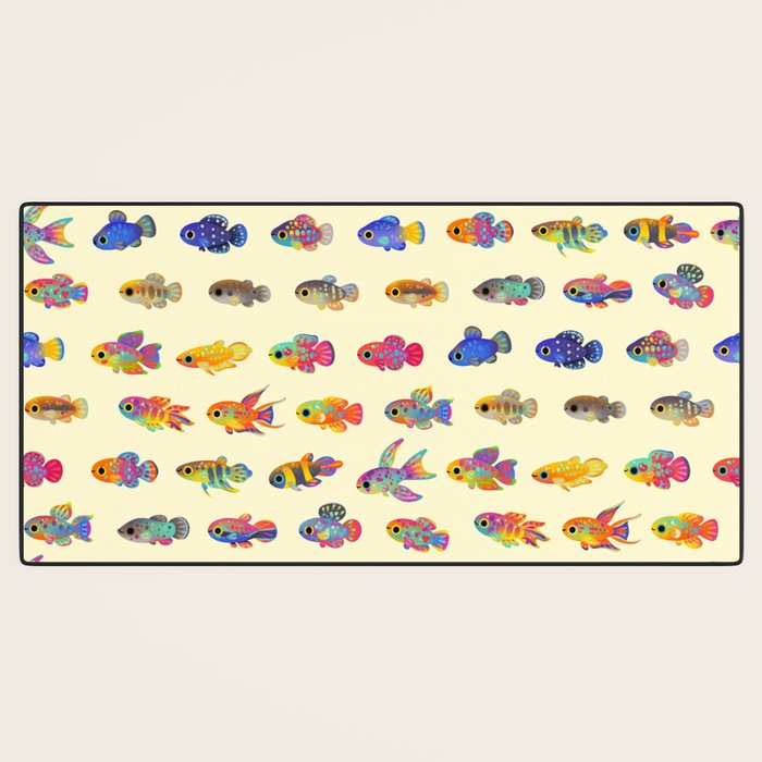 Killifish! - yellow Desk Mat Gallery Image 3