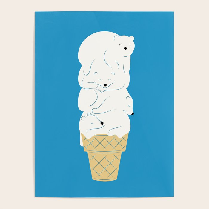 Polar Bear Ice Cream Poster Gallery Image 4