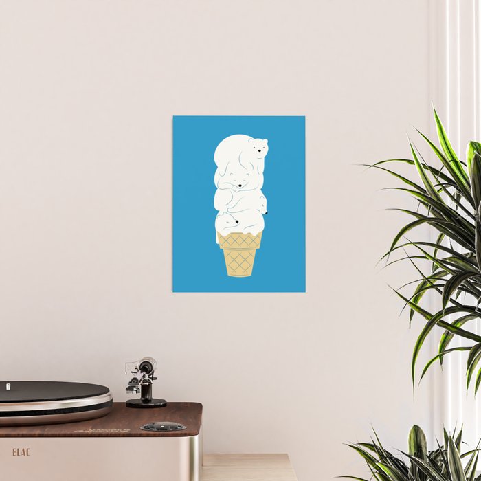 Polar Bear Ice Cream Poster Gallery Image 2