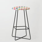 Checkered Retro Colorful Check Pattern Stool Gallery Image 1