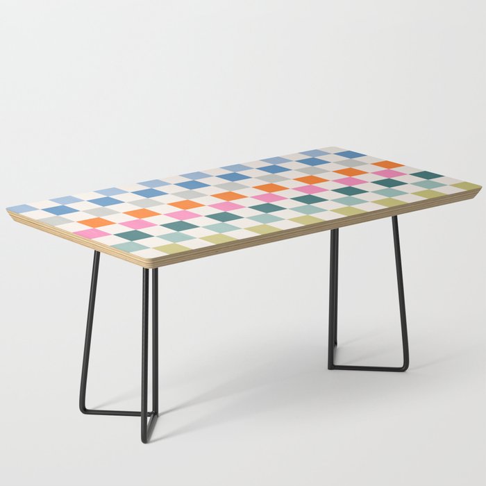 Checkered Retro Colorful Check Pattern Coffee Table Gallery Image 1