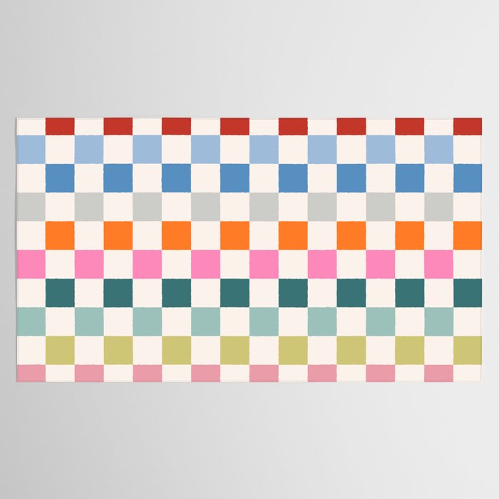 Checkered Retro Colorful Check Pattern Tablecloth Gallery Image 2
