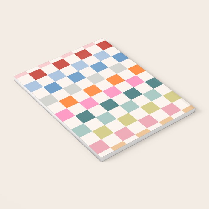 Checkered Retro Colorful Check Pattern Notebook Gallery Image 3