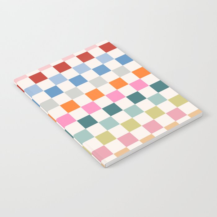 Checkered Retro Colorful Check Pattern Notebook Gallery Image 1