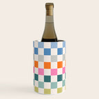 Checkered Retro Colorful Check Pattern Wine Chiller Gallery Image 2