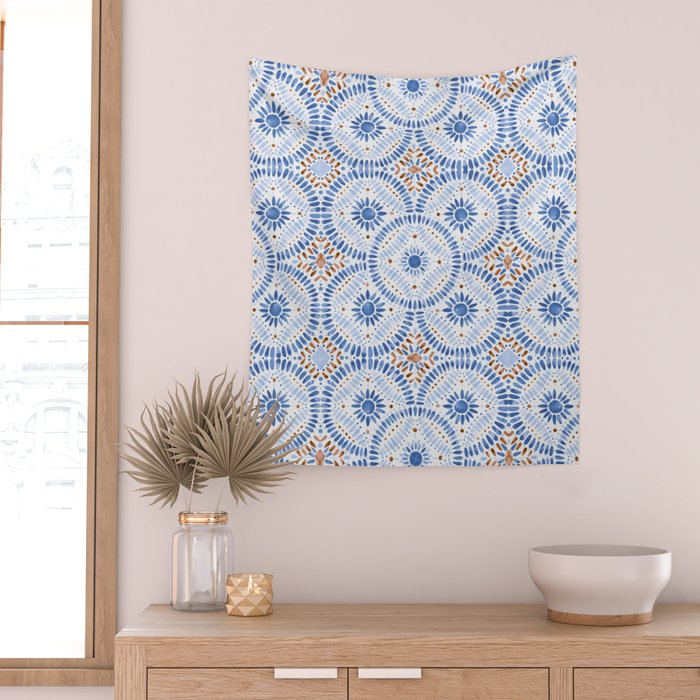 Boho Tiles Mandala Wall Tapestry Gallery Image 2