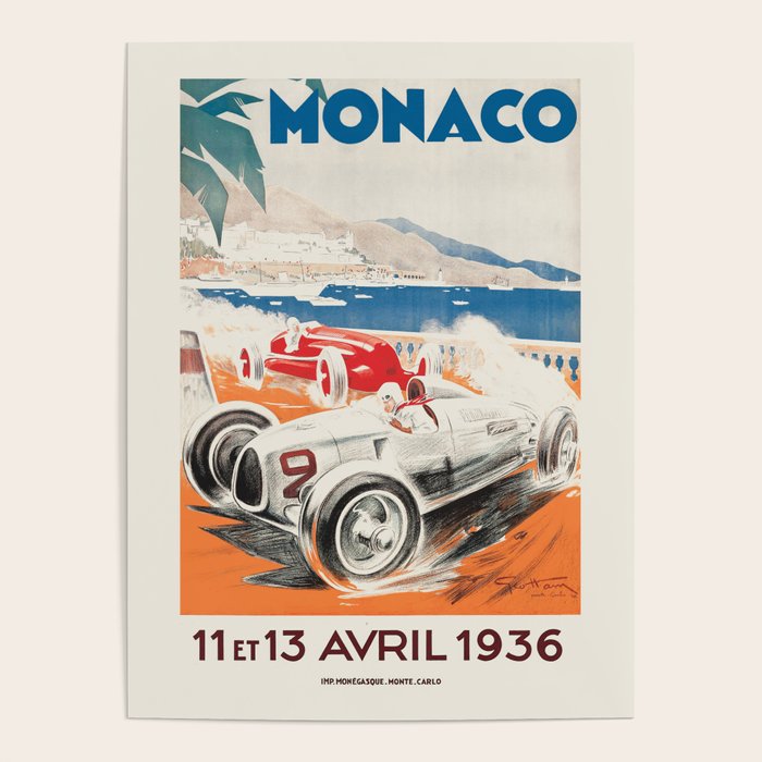 Formula 1  - 1936 Monaco Grand Prix Poster Gallery Image 1