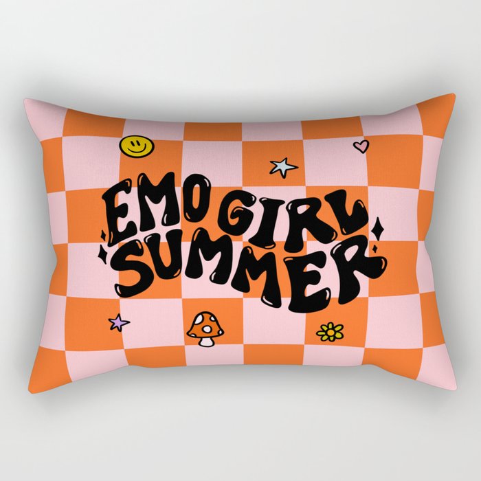Emo Girl Summer Rectangular Pillow Gallery Image 2