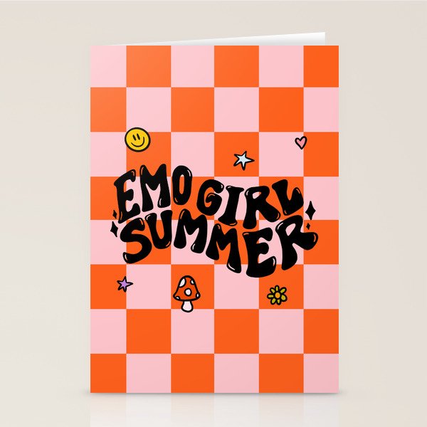 Emo Girl Summer Stationery Card Gallery Image 1