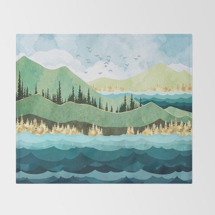 Autumn Shore Throw Blanket Gallery Image 2