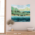 Autumn Shore Wall Tapestry Gallery Image 2