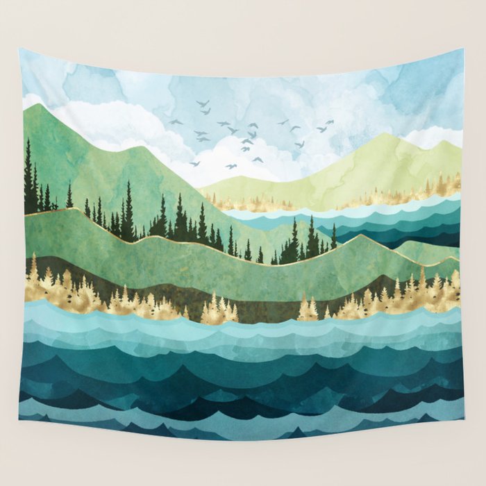Autumn Shore Wall Tapestry Gallery Image 4