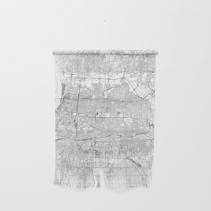 Memphis White Map Wall Hanging Gallery Image 1