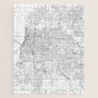 Memphis White Map Jigsaw Puzzle Gallery Image 1