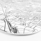 Memphis White Map Bath Mat Gallery Image 3