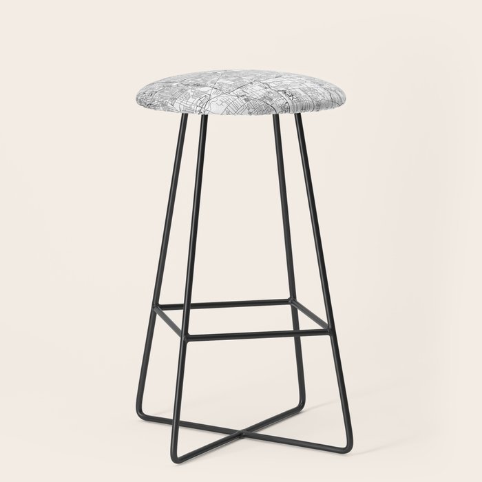 Memphis White Map Stool Gallery Image 1