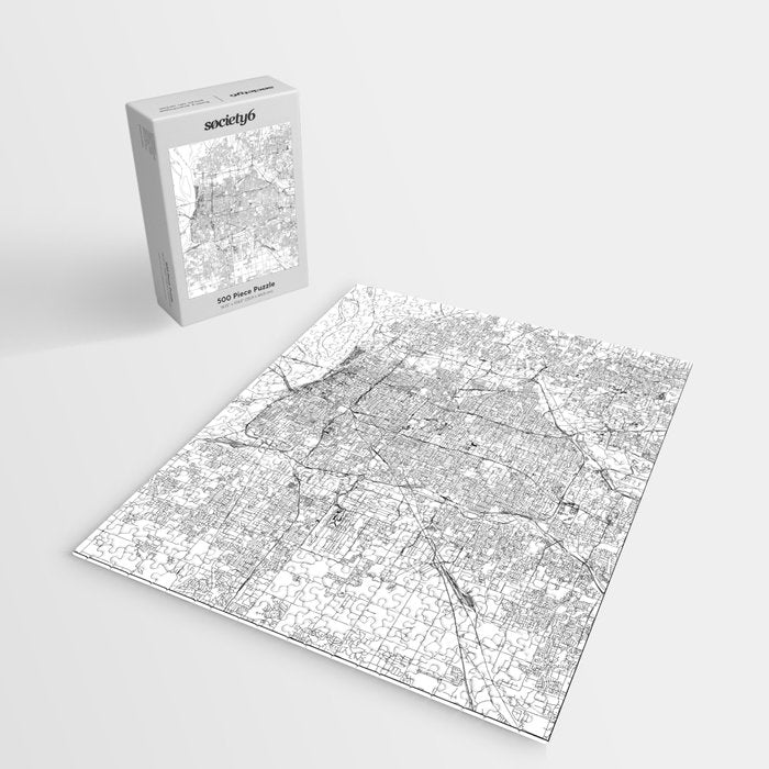 Memphis White Map Jigsaw Puzzle Gallery Image 2