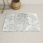 Memphis White Map Rug Gallery Image 1