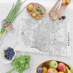 Memphis White Map Cutting Board Gallery Image 2