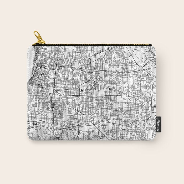 Memphis White Map Carry All Pouch Gallery Image 1