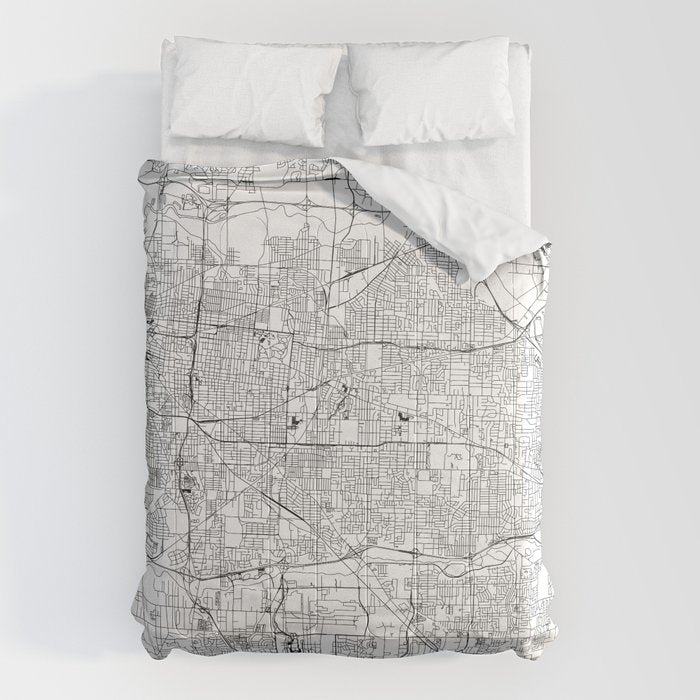 Memphis White Map Comforter Gallery Image 1