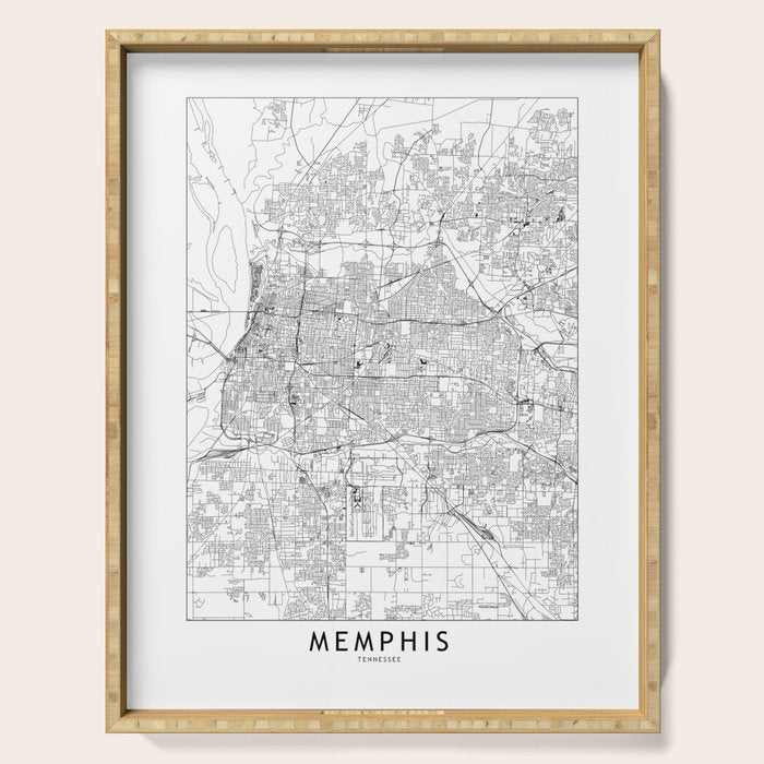 Memphis White Map Serving Tray Gallery Image 1