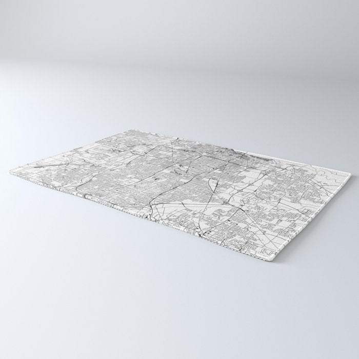 Memphis White Map Rug Gallery Image 3