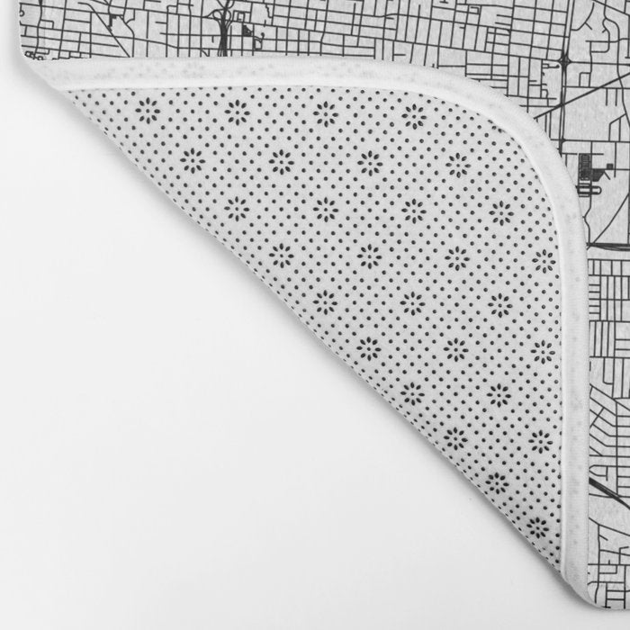 Memphis White Map Bath Mat Gallery Image 2