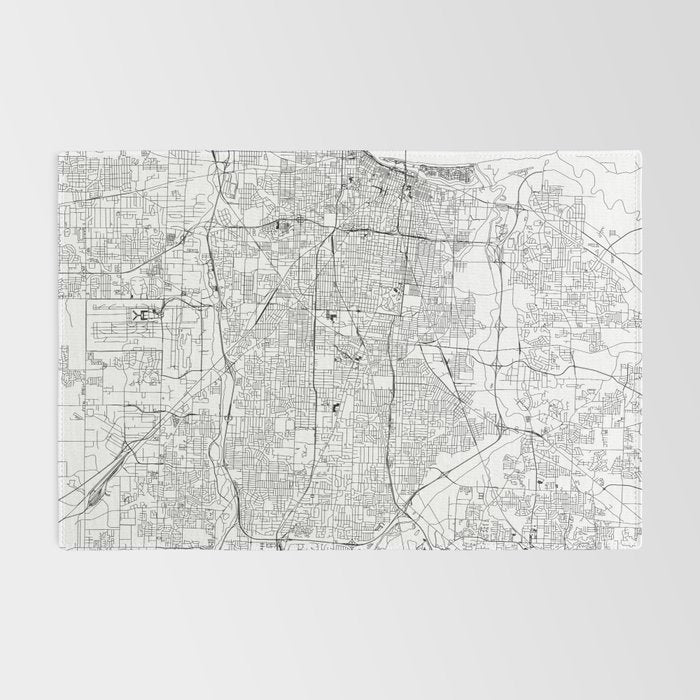 Memphis White Map Rug Gallery Image 2