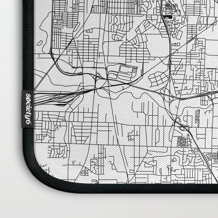 Memphis White Map Laptop Sleeve Gallery Image 3