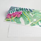 Lush Tropical Fronds & Hibiscus Wrapping Paper Gallery Image 2