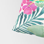 Lush Tropical Fronds & Hibiscus Pillow Sham Gallery Image 4