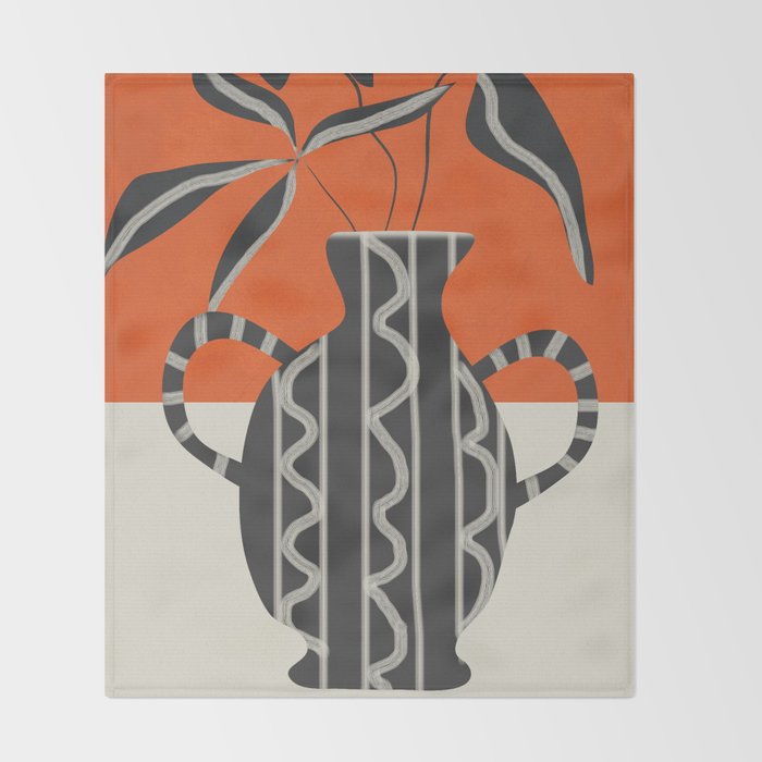 Minimalist Flora 5 Throw Blanket Gallery Image 2