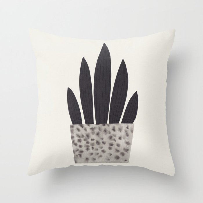 Plant in a pot #1 Throw Pillow Gallery Image 6